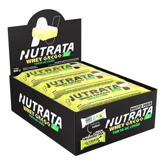 Whey Grego Bar (caixa 12 Unidades) - Nutrata Barra Proteina 