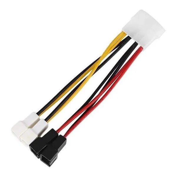 Cable Adaptador De Ventiladores Pc Cpu Molex 4 Pines 1 A 4