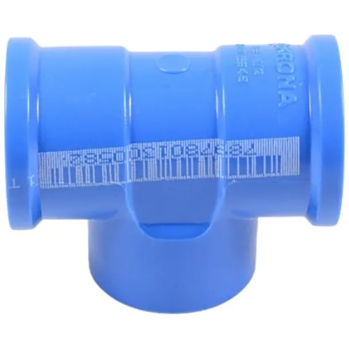 Tê Azul 25mm X 1/2  Soldável Com Rosca Latão Krona 3/4 X 1/2