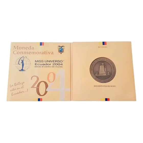 Ecuador Medalla  Miss Universo Ecuador Mitad Del Mundo 2004