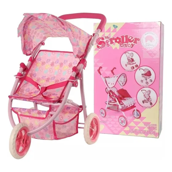 Cochecito Para Muñeca Bebe De Juguete Coche Grande 3 Ruedas