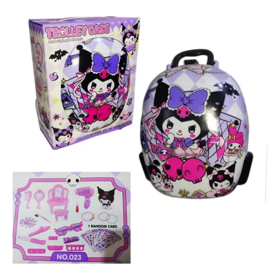 Maleta Kuromi Con Accesorios Para Niñas