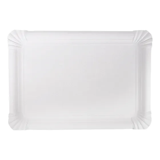 10 Bandeja Para Torta Carton Norplat - Coctel Grande 45x34 Color Blanco