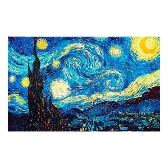 Kit Pintura Diamante Noche Estrellada Van Gogh Diamond Painting Arte Consentido Lienzo Hd 5d Manualidades Decoración Hogar Relajación Creatividad Completo Fácil Uso Adultos Niños Ancianos