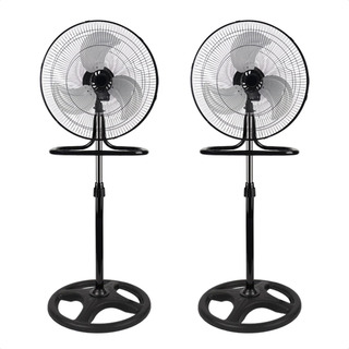 Ventilador 18 Pulgadas Pedestal Piso Pared 3 En 1 Set 2 Pzs Ventilador 18 Pulgadas Pedestal Piso Pared 3 En 1 Set 2 Pzs