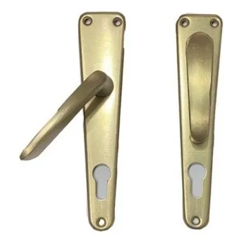 Manilla  De Aluminio Dorada Movil Fija Para Puerta