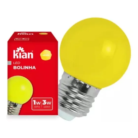 Lampada Bolinha Led 1w 3w Colorida 110v/220v Abajur Festa