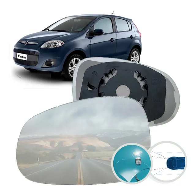 Lente Retrovisor Palio Attractive 2013 2014 15 2016 2017 Esq