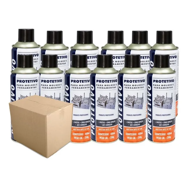 Protetivo Azul Moldes Injeção Plástico - 400ml -  12 Latas