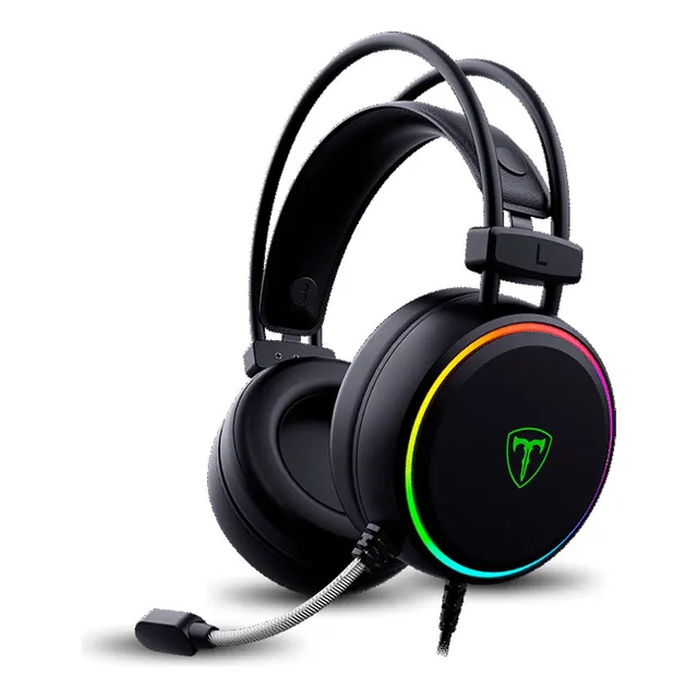 Audífonos Gamer T-dagger Sona T-rgh304 7.1 Virtual Negro