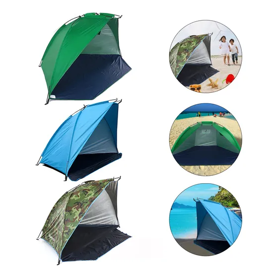 Media Carpa Para Playa Corta Viento Verano Protección Solar