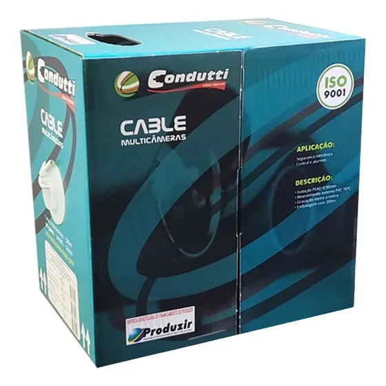 Cabo De Rede P/cftv Utp Condutti Cmx Branco 300m Partrancado