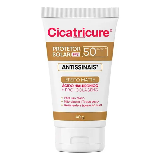 Protetor Solar Cicatricure Matte Antissinais F50 40g