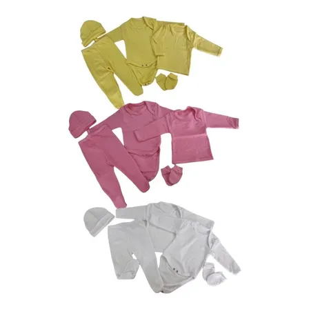 Pack 3 Ajuar Bebé (niña). 15 Unidades