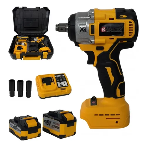 Chave Impacto Bateria Knakasaki Nk8008 48v 800nm Amarelo 50/60hz