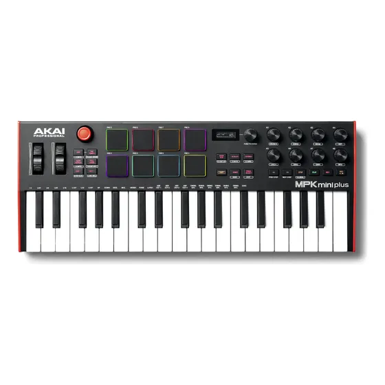 Teclado Controlador Mpk Mini Plus Akai 37 Teclas Midi Usb