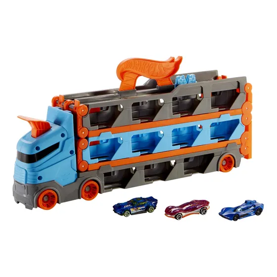 Caminhão Guincho Pista C/ 3 Carro Speedway Hauler Hot Wheels