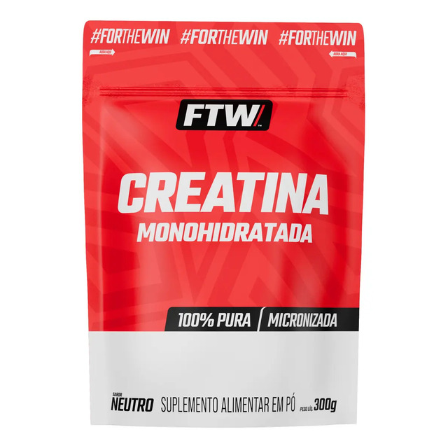 Creatina Monohidratada Pura 300g Refil Suplemento Em Pó 100%- Ftw Sem Sabor