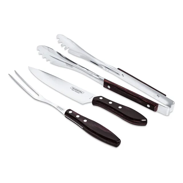 Kit Asado 3 Piezas (cuchillo + Trinche + Pinza) - Tramontina