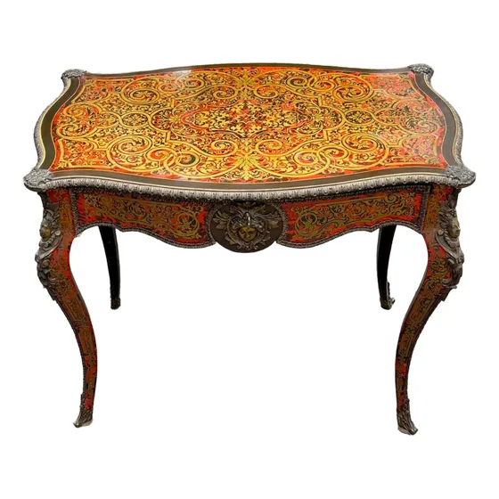 Mesa De Escritório Escrivaninha Francesa Antiga Vintage