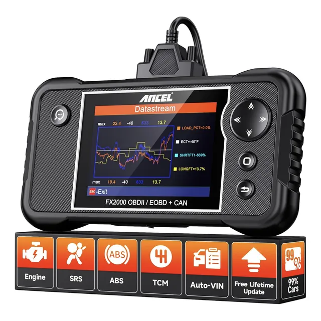 Escáner Automotriz Ancel Fx2000 Abs Srs Airbag