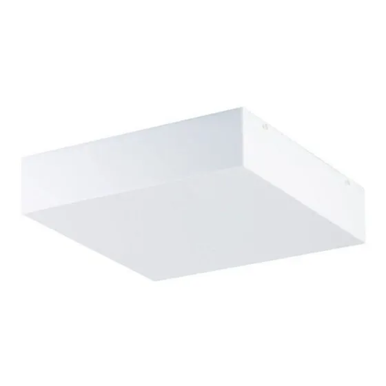 Kit 4 Plafon Acrílico 35x35 Quadrado Luminária Sobrepor