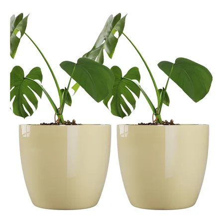 Pack X2 Maceteros De Plástico Amalfi Premium N27 9,5 Litros