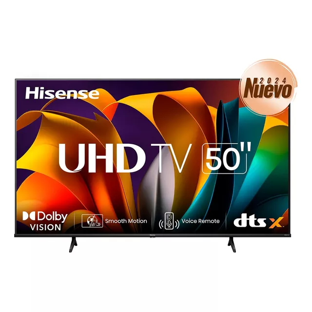 Hisense television A6N pantalla 50 pulgadas, Smart Google TV UHD 4K,control remoto por voz con Alexa, Dolby Vision, amplia gama de colores, Modo de juego PLUS, ALLM,mira tv en vivo sin cable