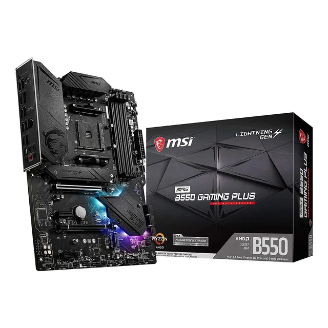 Motherboard Msi Mpg B550 Gaming Plus Am4 Pcie M.2 AMD Color Negro