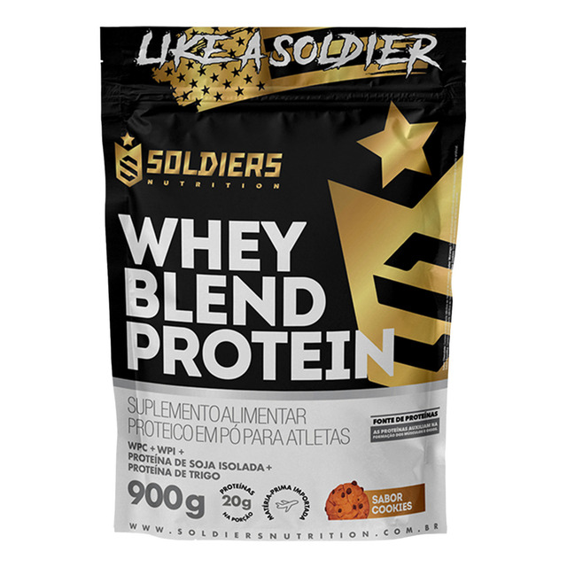 Whey Blend Protein Concentrado E Isolado 900g Sabor Cookies Soldiers Nutrition Whey Blend Protein Concentrado E Isolado 900g Sabor Cookies Soldiers Nutrition