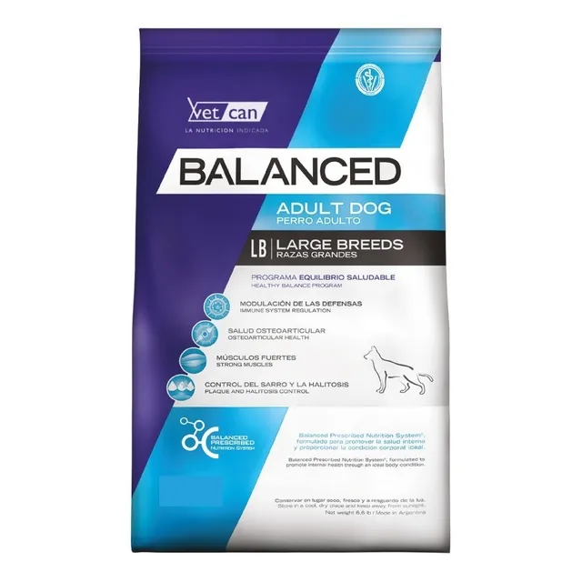 Vet Can Balanced Adulto Raza Grande 20 Kg Con Regalo