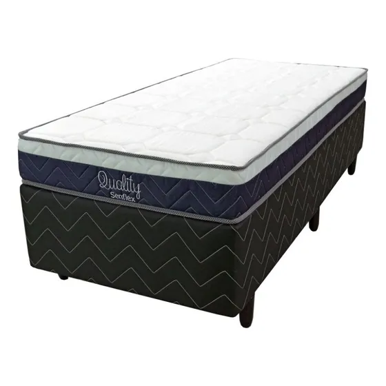 Somier 1 Plaza Senflex Quality 188x138 Cm. Color Negro