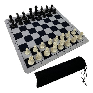 Juego De Ajedrez Portátil Y Bolsa De Almacenamiento, Gran Juego De Ajedrez Portátil Y Bolsa De Almacenamiento, Gran