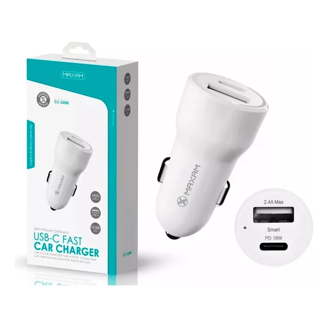 Carga Rapida Auto 30w Usb Dual Para iPhone 8 Xr 11 12 13 14