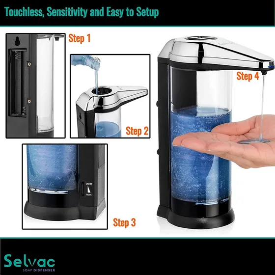 Dispensador Automático De Gel Y/o Jabón Usa Pilas Aa