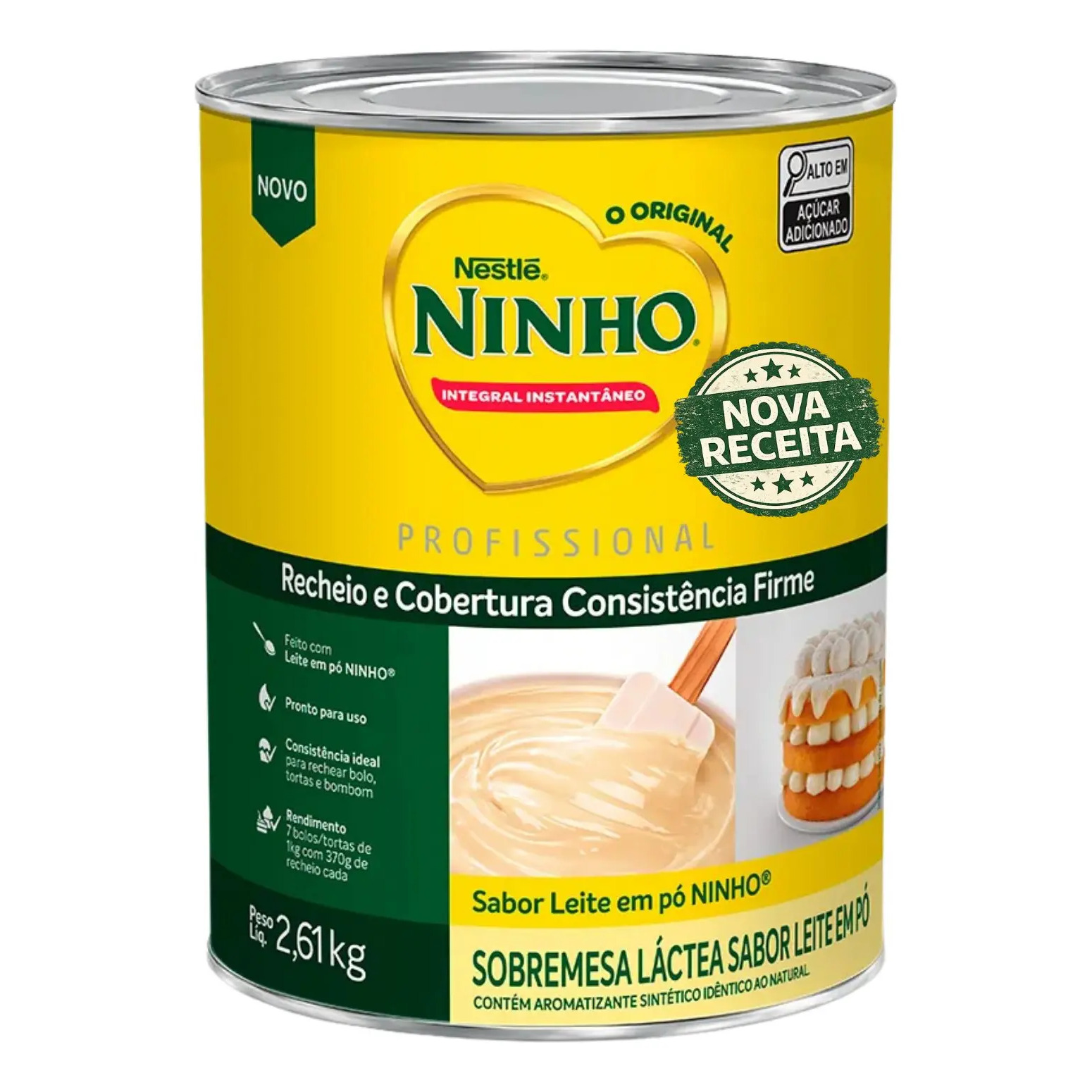 Nestlé Leite Ninho Recheio Cobertura Consistencia Firme2.6kg Nestlé Leite Ninho Recheio Cobertura Consistencia Firme2.6kg