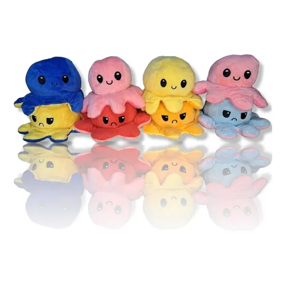 Pulpo Reversible Pulpito Peluche Regalo Niños Parejas Nuevo