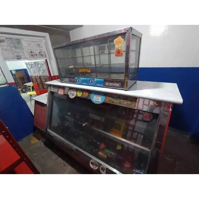 Nevera Enfriador Mostrador Panorámica Dos Puertas 4 Bandejas
