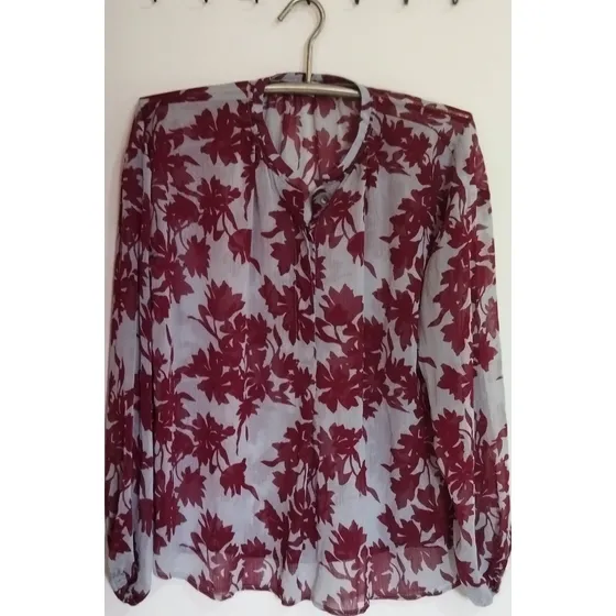 Blusa De Seda Estampada