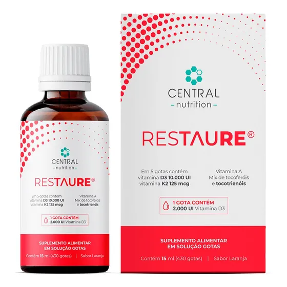Restaure Vit D3 10.000 Ui + Vit K2 15ml - Central Nutrition