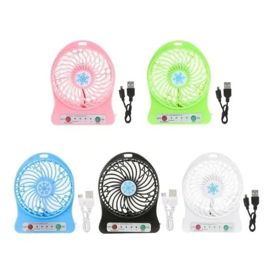 Mini Ventilador Usb Portatil Recargable 3 Veloc Pc Portable