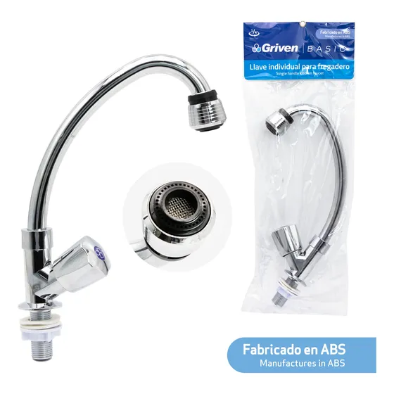 Llave Para Fregadero Plástico Resistente Cuello Cisne