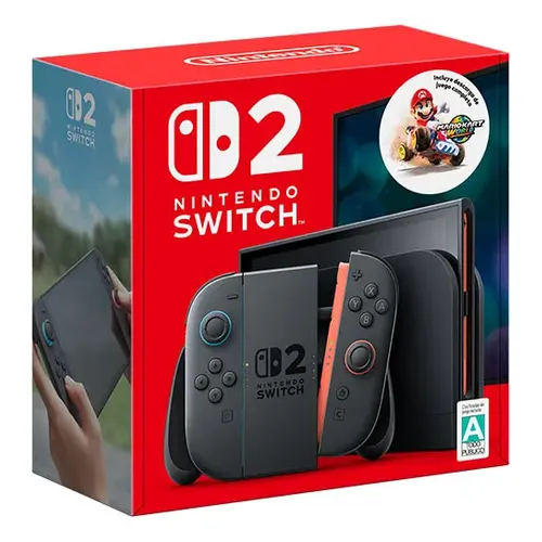 Consola Switch 2 Bunlde + Mario Kart World Negro Nintendo