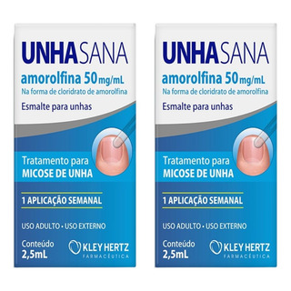 Kit Esmalte Dermatológico Unha Sana C/ 2 Caixas De 2,5ml Cd Kit Esmalte Dermatológico Unha Sana C/ 2 Caixas De 2,5ml Cd