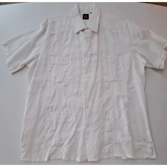 Guayabera Oscar De La Renta Blanca Xl Caballero
