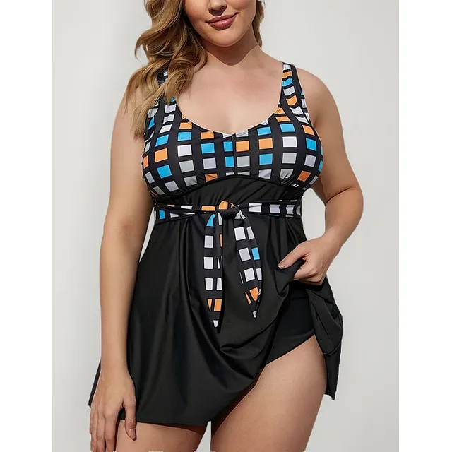 Tankini Short Plus Size Grande Dos Piezas Mujer Malla Baño