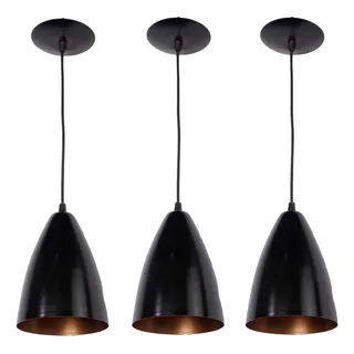 Pendente Vegas Kit 3 Fio 2 M Decoração Cozinha Sala Teto Pendente Vegas Kit 3 Fio 2 M Decoração Cozinha Sala Teto