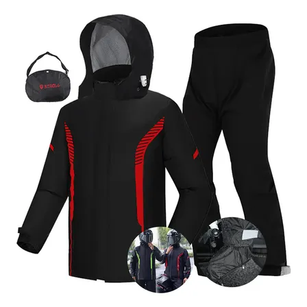 Capa De Chuva Moto Com Capuz Impermeável Motoqueiro Terracota Xg-xxl(82-92kg)