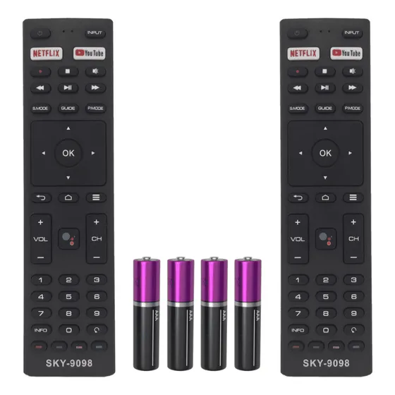 Kit 2 Controle Remoto Compatível Smart Tv Jvc 4k Led