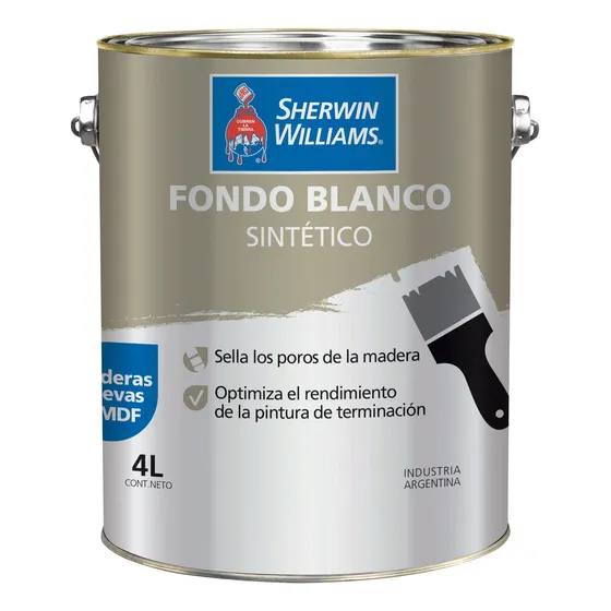 Pinturas Sherwin Williams Fondo Blanco Sintetico 1 Lt